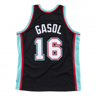 M&N NBA Pau Gasol Memphis Grizzlies 2001-02 Swingman Jersey ''Black/Blue/Red''