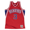 M&N NBA Philadelphia 76ers Road 1996-97 Allen Iverson Swingman Jersey ''Red'' 