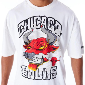 New Era NBA Chicago Bulls Graphic T-Shirt ''White''