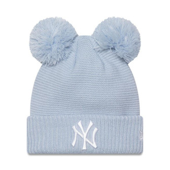 New Era MLB NY Yankees Double Bobble Knit Beanie ''Pastel Blue''