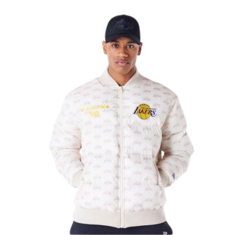 Jakna New Era NBA LA Lakers Monogram Puffer ''White''