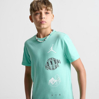 Otroška kratka majica Air Jordan Jumpman Globe ''Mint''