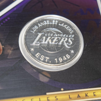 Kovanec NBA Los Angeles Lakers Silver Mint Card ''LeBron James''