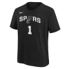 Otroška kratka majica Nike NBA San Antonio Spurs Victor Wembanyama ''Black''